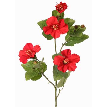 TELSIMA decorative hibiscus branch with flowers, red, 80cm
