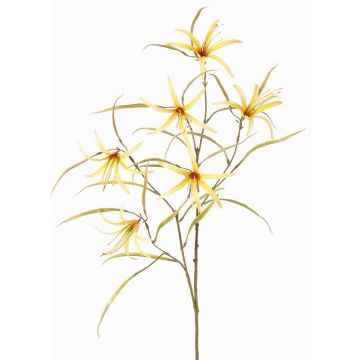 Decorative branch, Hymenocallis TYZANS, yellow, 95cm