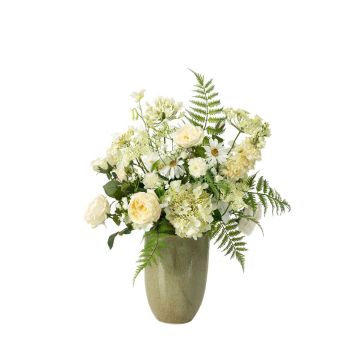 Artificial bouquet FEME, white, 28"/70cm, Ø18"/45cm