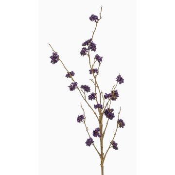 Artificial branch Bodinier's beautyberry SILFIO with berries, dark violet, 3ft/95cm