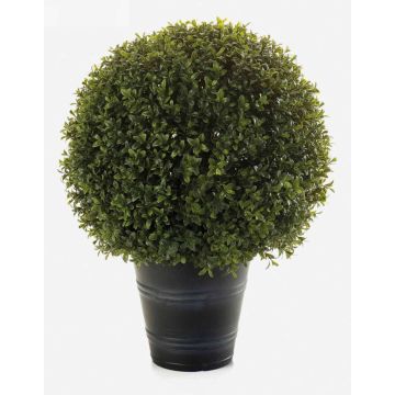 Artificial boxwood TOM in planter, crossdoor, 21"/53cm, Ø16"/40cm