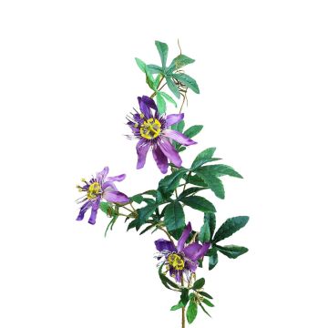 Decorative passion flower JULANDA, purple-white, 3ft/100cm, Ø3.5"-4.3"/9-11cm Decorative passion flower JULANDA, purple-white, 3ft/100cm, Ø3.5"-4.3"/9-11cm
