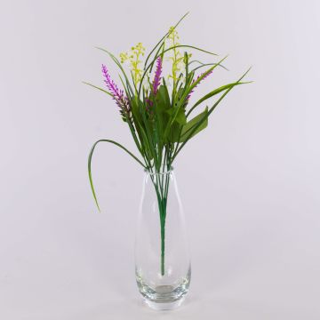 Decorative bouquet SIVIKELO, lily of the valley, lavender, spike, violet-white, 16"/40cm