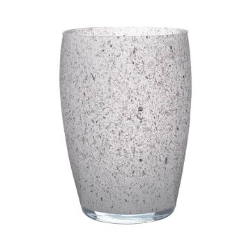 Flower vase HENRY, glass, granite-grey, 20cm, Ø14cm