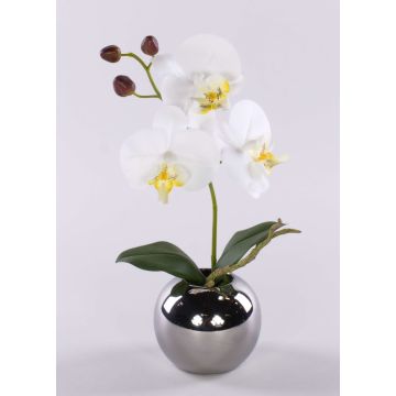 Artificial flower orchid Phalaenopsis NAPIRAI, planter, white, 12"/30cm Artificial flower orchid Phalaenopsis NAPIRAI, planter, white, 12"/30cm