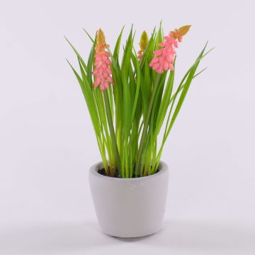 Artificial flower Grape hyacinth NARMADA in cement pot, pink, 8"/20cm Artificial flower Grape hyacinth NARMADA in cement pot, pink, 8"/20cm