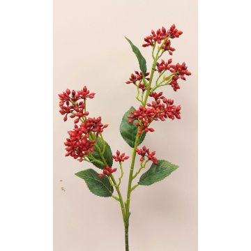 Decorative snowball branch LABIBA with buds, red, 24"/60cm Decorative snowball branch LABIBA with buds, red, 24"/60cm