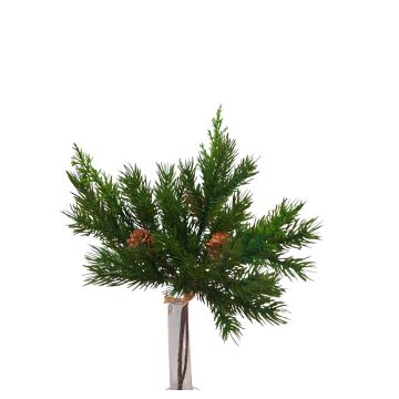 Decorative cryptomeria bunch KIGANJA with cones, green, 14"/35cm Decorative cryptomeria bunch KIGANJA with cones, green, 14"/35cm