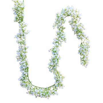 Artificial gypsophila garland LITAGO, white, 6ft/180cm