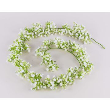 Artificial gypsophila garland LITAGO, white, 6ft/180cm