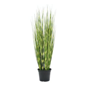 Artificial zebra grass ZAVIAN, green-yellow, 3ft/90cm