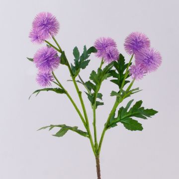 Artificial flower branch Globe thistle TRAUDLINDE, purple, 22"/55cm