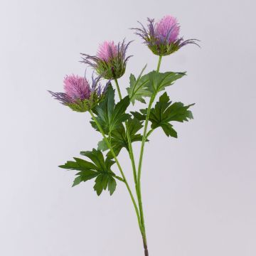 Fake flowering branch Sea holly ERKENHILDE, purple, 26"/65cm