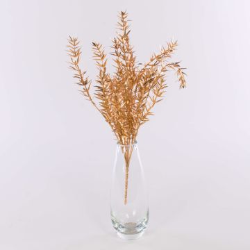 Artificial butcher's broom DANISILE on spike, gold, 16"/40cm