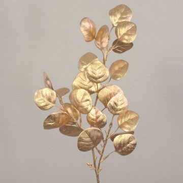 Artificial eucalyptus branch DIEMEL, gold, 24"/60cm