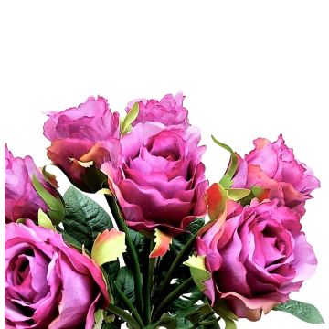 Artificial bouquet of roses MURINET, violet, 14"/35cm