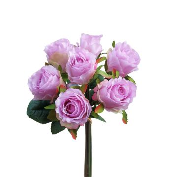 Artificial bouquet of roses MURINET, lilac, 14"/35cm