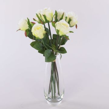 Artificial bouquet of roses MURINET, white-cream, 14"/35cm Artificial bouquet of roses MURINET, white-cream, 14"/35cm