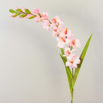 Plastic flower Gladiolus THEOPHORA, pink-cream, 4ft/110cm