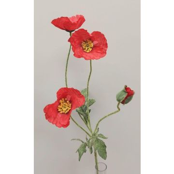 Artificial poppy branch OXANDRINE, red, 24"/60cm Artificial poppy branch OXANDRINE, red, 24"/60cm