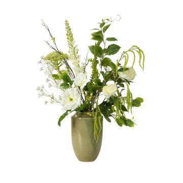 Artificial bouquet FEME, white, 3ft/100cm, Ø14"/35cm Artificial bouquet FEME, white, 3ft/100cm, Ø14"/35cm