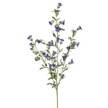 Deko Kunstzweig Glockenblume AIMI, dunkellila-weiß, 120cm, Ø3-5cm