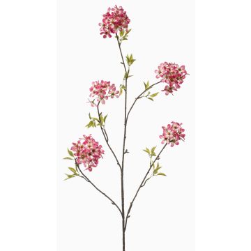 Artificial ornamental cherry branch SLIRKO with blossoms, dark pink, 115cm