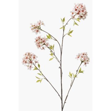 Artificial ornamental cherry branch SLIRKO with blossoms, light pink, 115cm