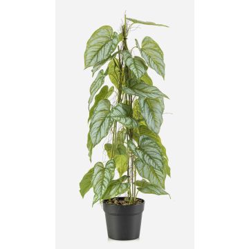 Artificial flamingo flower BRINOL, decorative pot, aerial roots, green, 31"/80cm Artificial flamingo flower BRINOL, decorative pot, aerial roots, green, 31"/80cm
