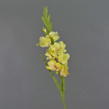 Artificial gladiolus NOVNIF, yellow, 95 cm, Ø 6–9 cm