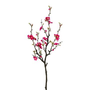 Artificial quince blossom branch VORLIN with flowers, cerise, 30"/75cm Artificial quince blossom branch VORLIN with flowers, cerise, 30"/75cm