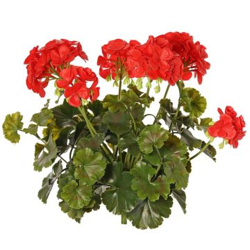 Artificial geranium MALINA on a stake, crossdoor, red, 40cm