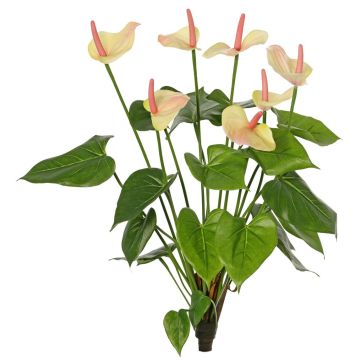 Artificial Anthurium NAKITA on a stem, pink-cream, 20"/50cm Artificial Anthurium NAKITA on a stem, pink-cream, 20"/50cm