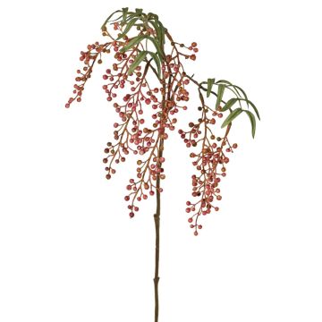 Artificial rowan branch JANNAH with berries, pink-green, 33"/85cm Artificial rowan branch JANNAH with berries, pink-green, 33"/85cm
