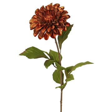 Velvet dahlia TINFAS, copper, 60cm, Ø13cm