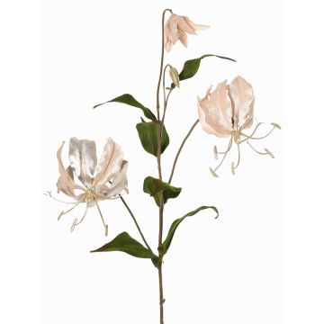 Velvet Gloriosa branch DINFAS, pale pink-gold, 31"/80cm Velvet Gloriosa branch DINFAS, pale pink-gold, 31"/80cm