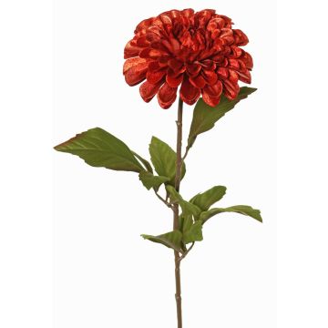Velvet dahlia TINFAS, dark orange, 24"/60cm, Ø5.1"/13cm Velvet dahlia TINFAS, dark orange, 24"/60cm, Ø5.1"/13cm