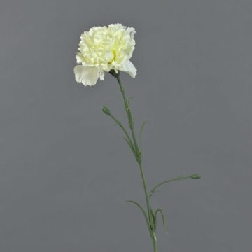 Artificial carnation VANERA, white, 24"/60cm, Ø3.1"/8cm Artificial carnation VANERA, white, 24"/60cm, Ø3.1"/8cm