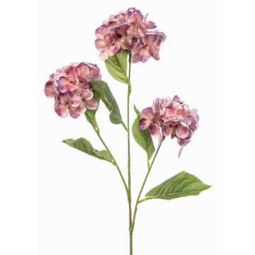 GRACELYN artificial hydrangea branch, peach-purple, 75cm
