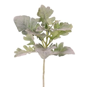 Artificial branch of white-felted ragwort MARDUAN, Eco Collection, green, 50cm