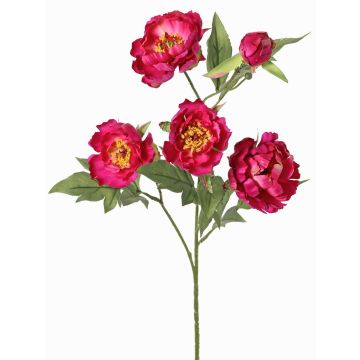 Artificial peony branch LARDUAN, Eco Collection, fuchsia, 24"/60cm, Ø2.8"/7cm Artificial peony branch LARDUAN, Eco Collection, fuchsia, 24"/60cm, Ø2.8"/7cm