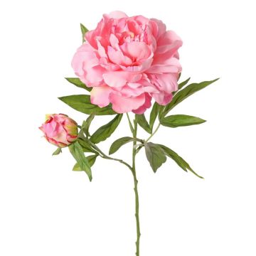 Artificial peony WARDUAN, Eco Collection, pink, 65cm, Ø15cm