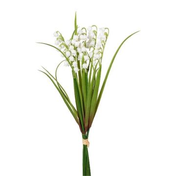 Artificial lily of the valley bunch PLEXO, white, 12"/30cm