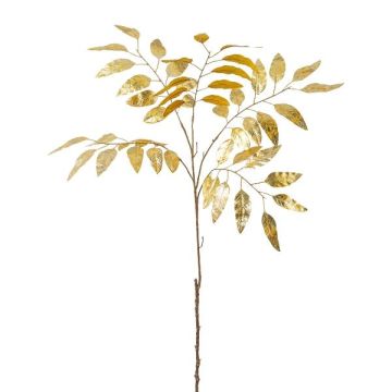 Artificial eucalyptus branch DRAMKE, gold, 3ft/105cm