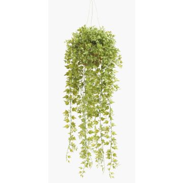 Artificial Hanging basket with ivy JOHANNA, decorative pot, green, 20"/50cm