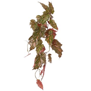 Artificial plant: Begonia palmata OANFIR, stem, hanging, pink-green, 35"/90cm