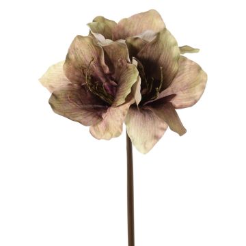 Artificial amaryllis SARDUAN, green and pink, 65cm, Ø10cm
