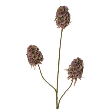 Artificial carnation branch MARDUEN, green-pink, 75 cm, Ø5 cm