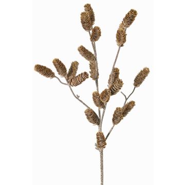 Decorative fir branch LONGIH with cones, brown-white, 37"/95cm Decorative fir branch LONGIH with cones, brown-white, 37"/95cm