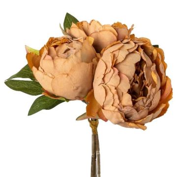Artificial bouquet of peonies ZOLTANY, light brown, 10"/25cm Artificial bouquet of peonies ZOLTANY, light brown, 10"/25cm